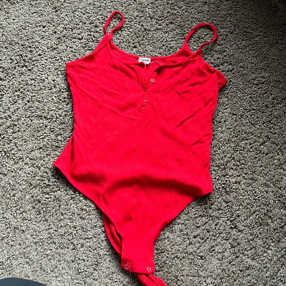 Cute red tank bodysuit